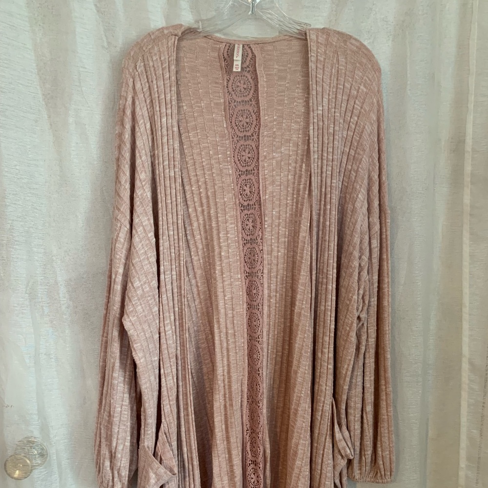 Light piink lace cardigan